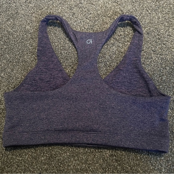 Gap Fit Low Support Ribbed Racerback Sports Bra in Brushed Tech Jersey - Picture 3 of 4